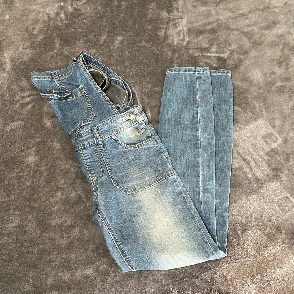 Light Wash Jean Overalls